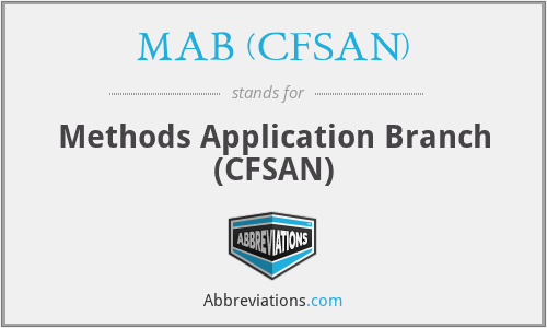What does MAB (CFSAN) stand for?